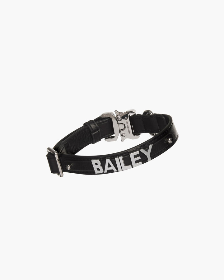 STRAY-ED Signature Dog Collar with letters- Black
